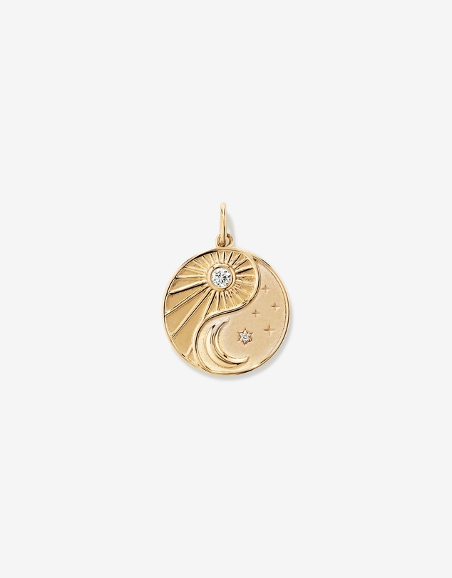 Michael Hill - Sun & Moon Medallion Pendant in 18kt Vermeil