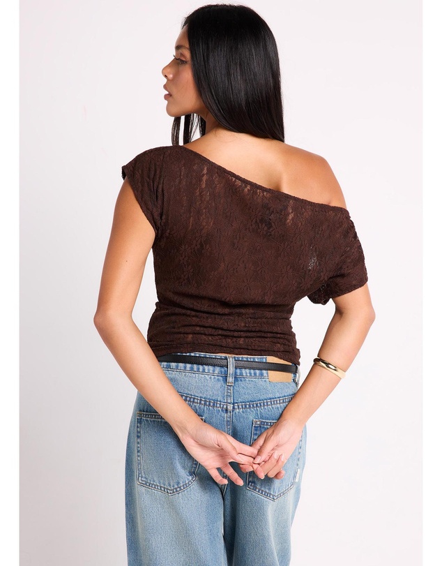 Alice In The Eve - Natalie Lace Slouch Top
