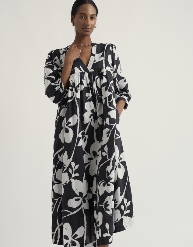 Seasalt - Earth Colours Poplin Midi Dress in GOTS Organic Cotton