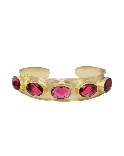 Meshca - Cosmos Raspberry Onyx Cuff