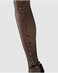 High Heel Jungle - Glitter Fishnet Tights