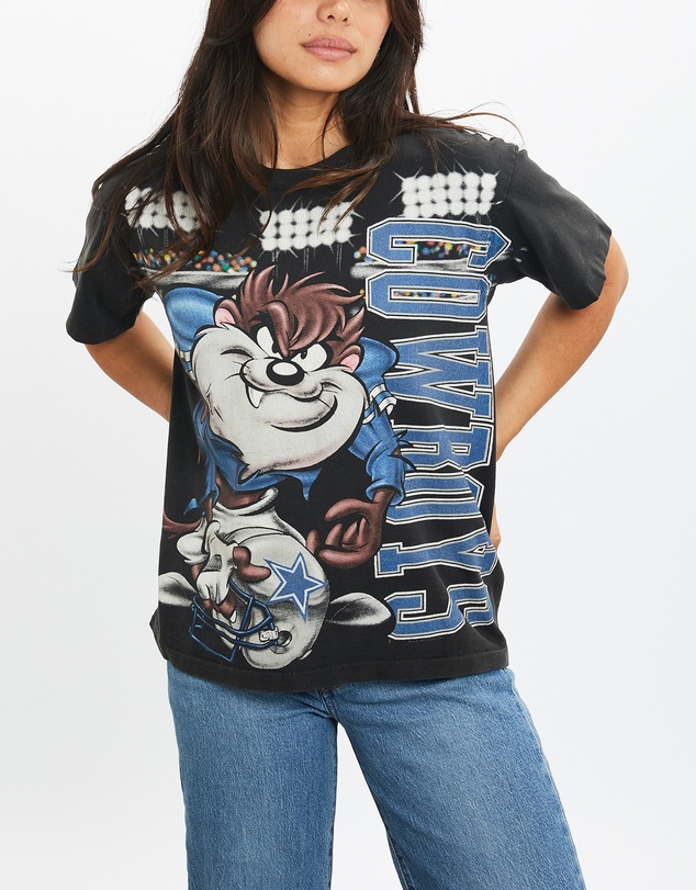 Vintage by The Real Deal - Pre Loved - 1997 NFL Dallas Cowboys x Taz Devil Looney Tunes Tee