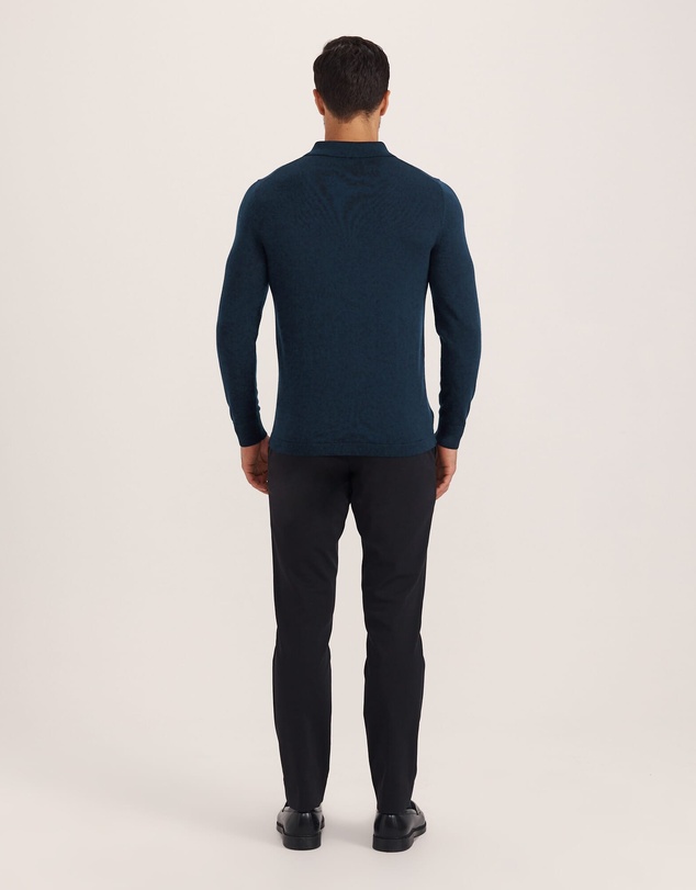 SABA - Franklin Merino Wool Long Sleeve Polo