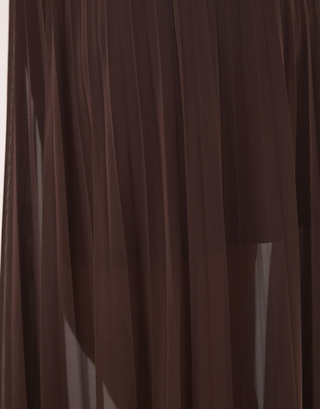 Atmos&Here Curvy - Bella Pleated Mesh Maxi Skirt
