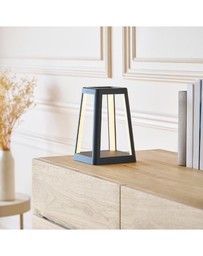Lexon - Lexon Lantern Portable Lamp With Built-In Wireless Charger - Black