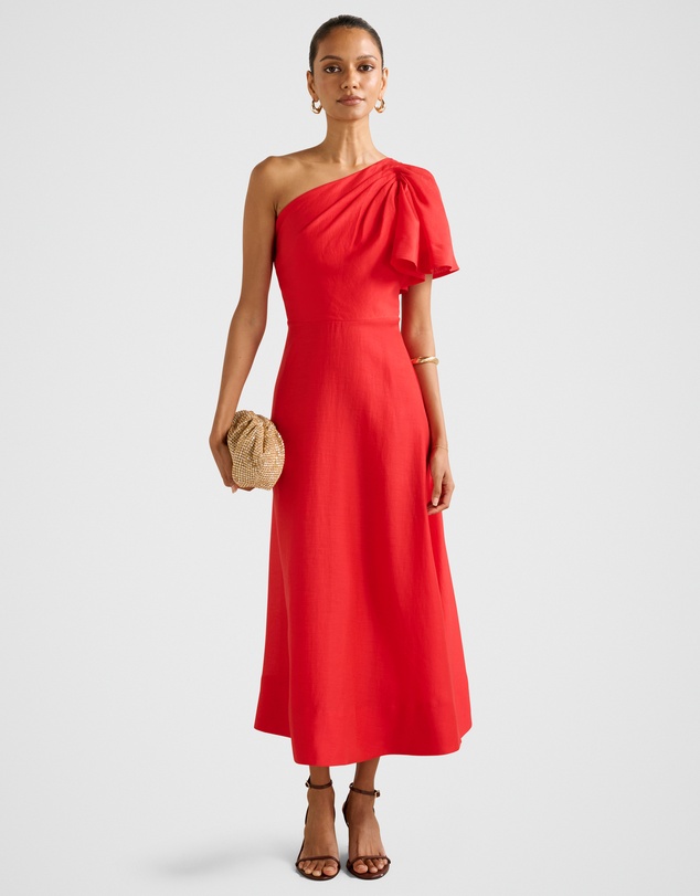 Forever New Petite - Mattea Petite One Shoulder Midi Dress