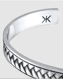 Kuzzoi - ICONIC EXCLUSIVE - Bracelet Male Bangle Cable 925 Sterling Silver