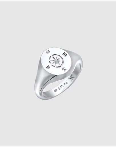 Kuzzoi - ICONIC EXCLUSIVE - Ring Men Compass in 925 Sterling Silver