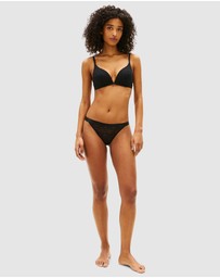 Tommy Hilfiger - Leopard Lace Logo Waistband Tanga Thongs