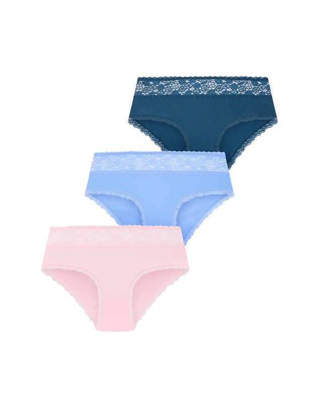 City Chic - Iris 3 Pack Cotton Cheeky Panty