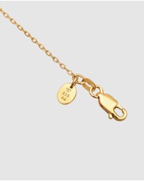 Elli Jewelry - Necklace Emerald Rectangle 925 Sterling Silver Gold-Plated
