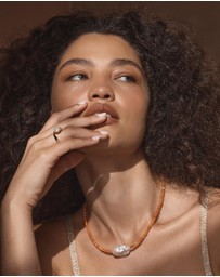 Amber Sceats - Toledo Necklace in Coral