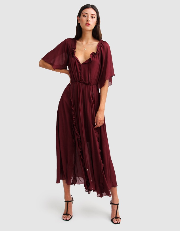 Belle & Bloom - Amour Amour Ruffled Midi Dress
