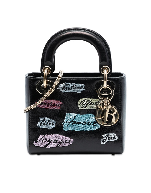 Pre-Loved by Azura Reborn - Pre-Loved Mini Calfskin Beaded Lady Dior