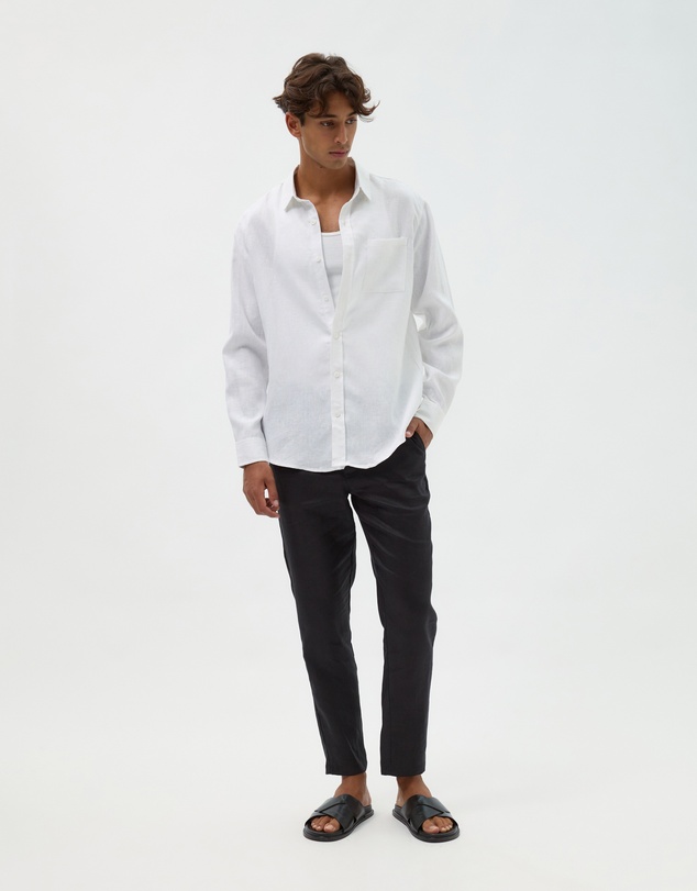 AERE - Resort Linen LS Shirt