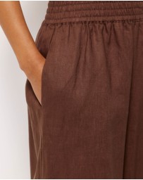 AERE - Tori Cropped Linen Pants