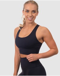 B Free Intimate Apparel - Mesh Racer Long Line Sports Bra (B-C-D-DD-E) Cup