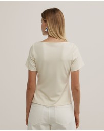 Witchery - Tuck Wide Neck T-shirt