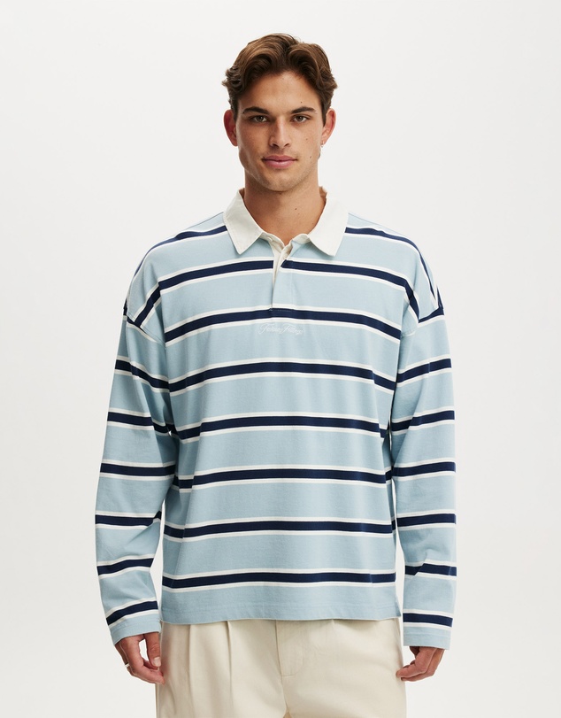 Cotton On - Box Fit Rugby Polo