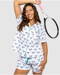 Sant And Abel - Women's Tennis Navy Short PJ Set