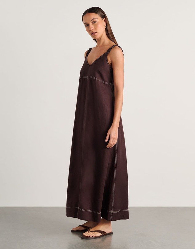 Jag - Sara Linen Midi Dress