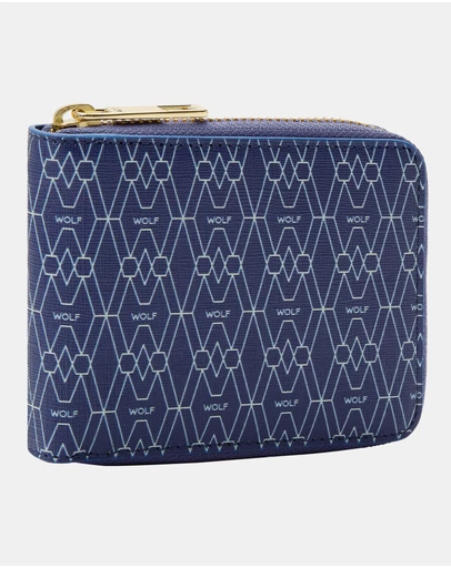 Wolf - Wolf Signature Range Zip Around Wallet Blue