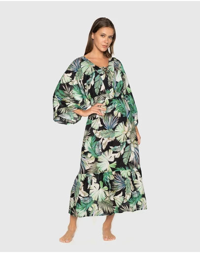 Nip Tuck Swim - Black Kakadu Corrimal Dress