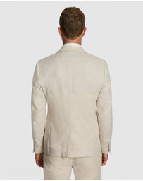 yd. - Carter Stretch Linen Blend Slim Suit Jacket