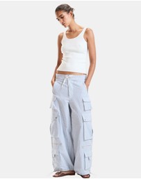Cynthia Rowley - Seersucker Madras Cargo Pants