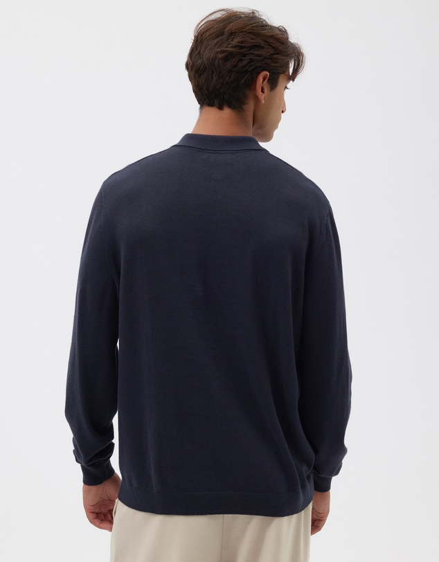 AERE - Premium Linen Blend Relaxed Knit Polo