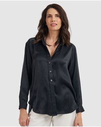 CAMIXA - Soie Satin Oversized Silk Shirt