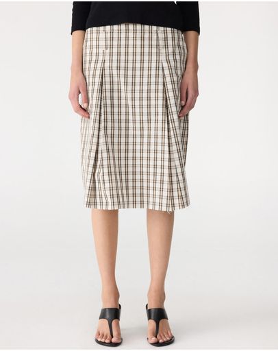 Stone, Charcoal & Tan Check