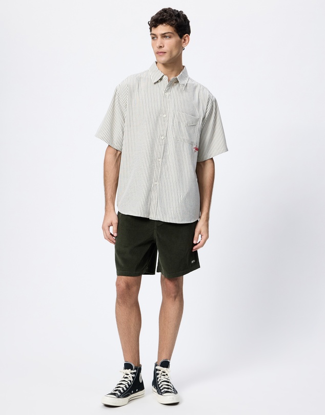 S Double - Line Stripe Classic Short Sleeve Shirt