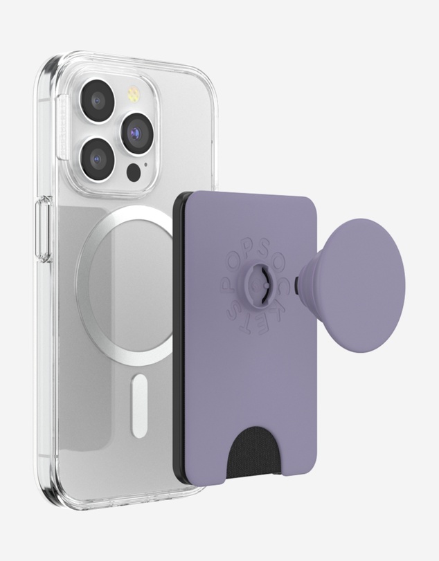 PopSockets - PopWallet+ MagSafe Softgoods Phone Wallet Card Holder+ Magnetic Adapter Ring