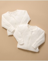 Purebaby - 2 Pack Zip Growsuit -Kids-Babies