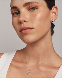Michael Hill - Door Knocker Stud Earrings with Cubic Zirconia in Sterling Silver