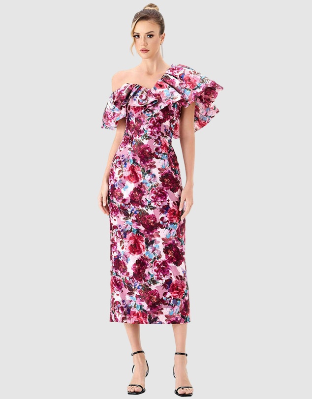 Bariano - Gilea Ruffle Column Midi