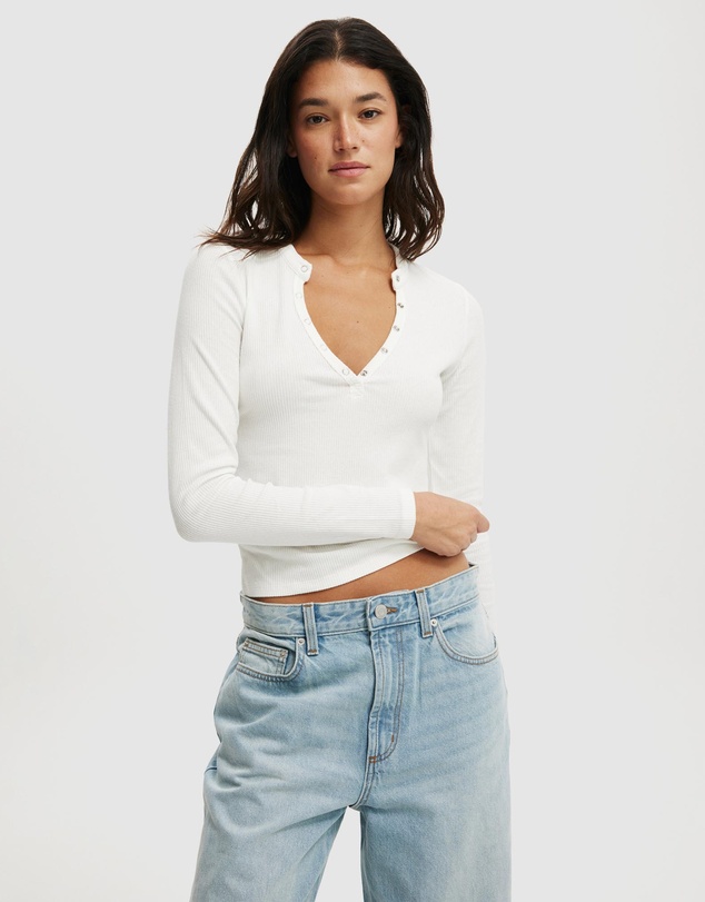 Cotton On - Ryan Henley Long Sleeve Top