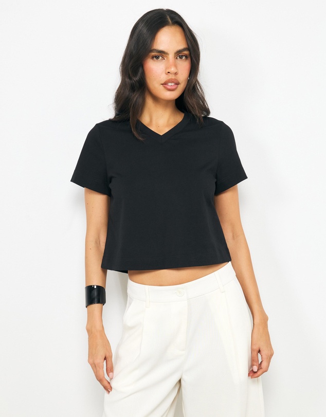 AERE - Cotton V-Neck T-Shirt