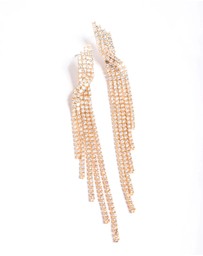 Lovisa - Cubic Zirconia Strand Twist Drop Earrings