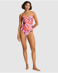 Sea Level Australia - Neon Wave Twist Bandeau One Piece