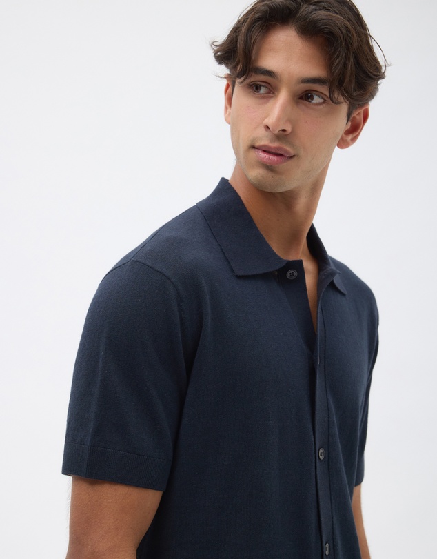 AERE - Linen Blend Knit Shirt