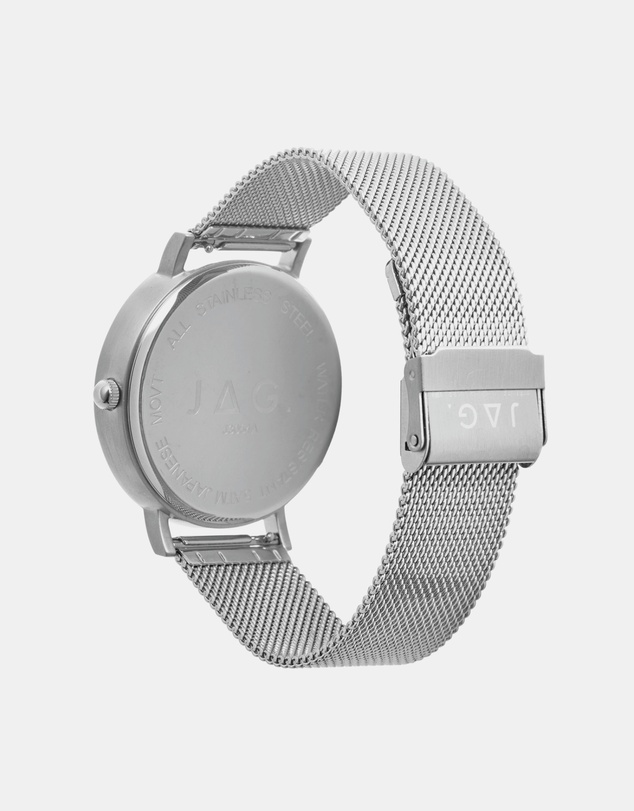 Jag - Ryan Mens Black Dial 43mm Silver/Black Watch Set