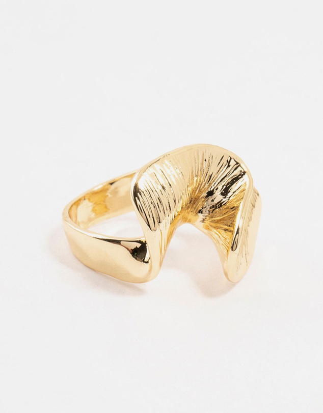 Lovisa - Gold Plated Textured Metal Twisted Ring
