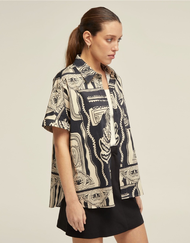 Oxford - Jasmine Printed Short Sleeve Shirt