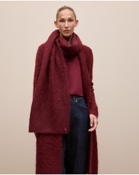 Trenery - Brushed Alpaca Scarf in Red Mahogany