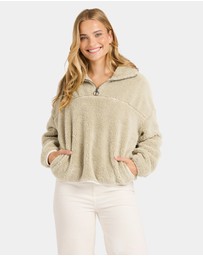 Billabong - Womens Groovin Half Zip Fleece Top