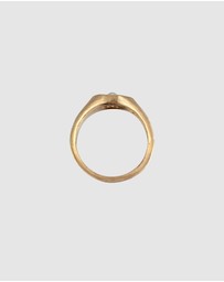 Haze & Glory - ICONIC EXCLUSIVE - Signet Ring Sun Lover in 925 Sterling Silver Gold Plated
