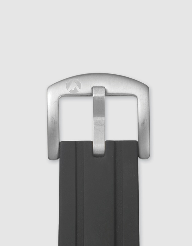 Maxum - Prince Band - Black Silicone With Silver Tone Buckle