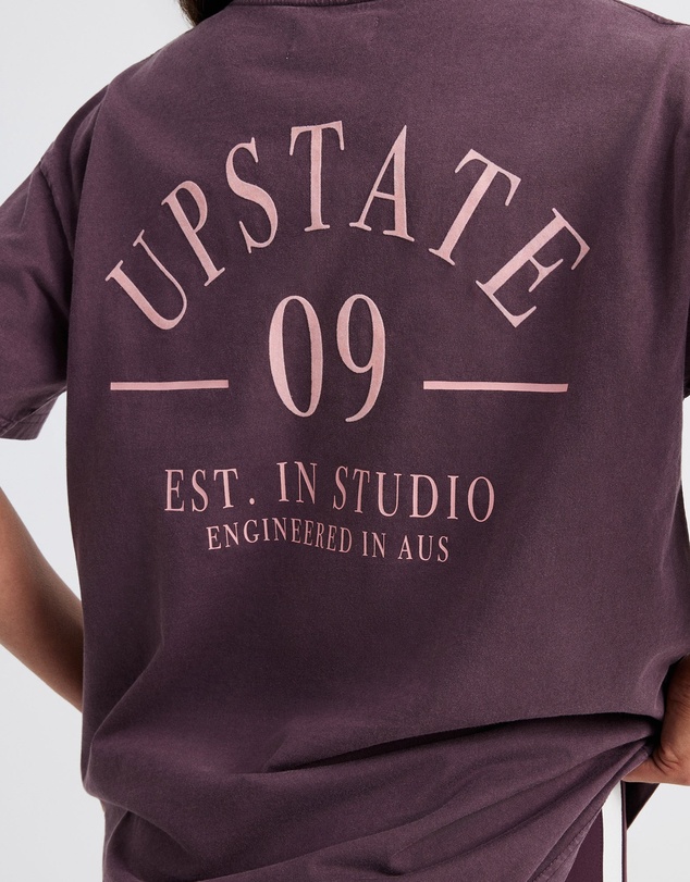 Upstate - Thrive Tee - Washed Merlot